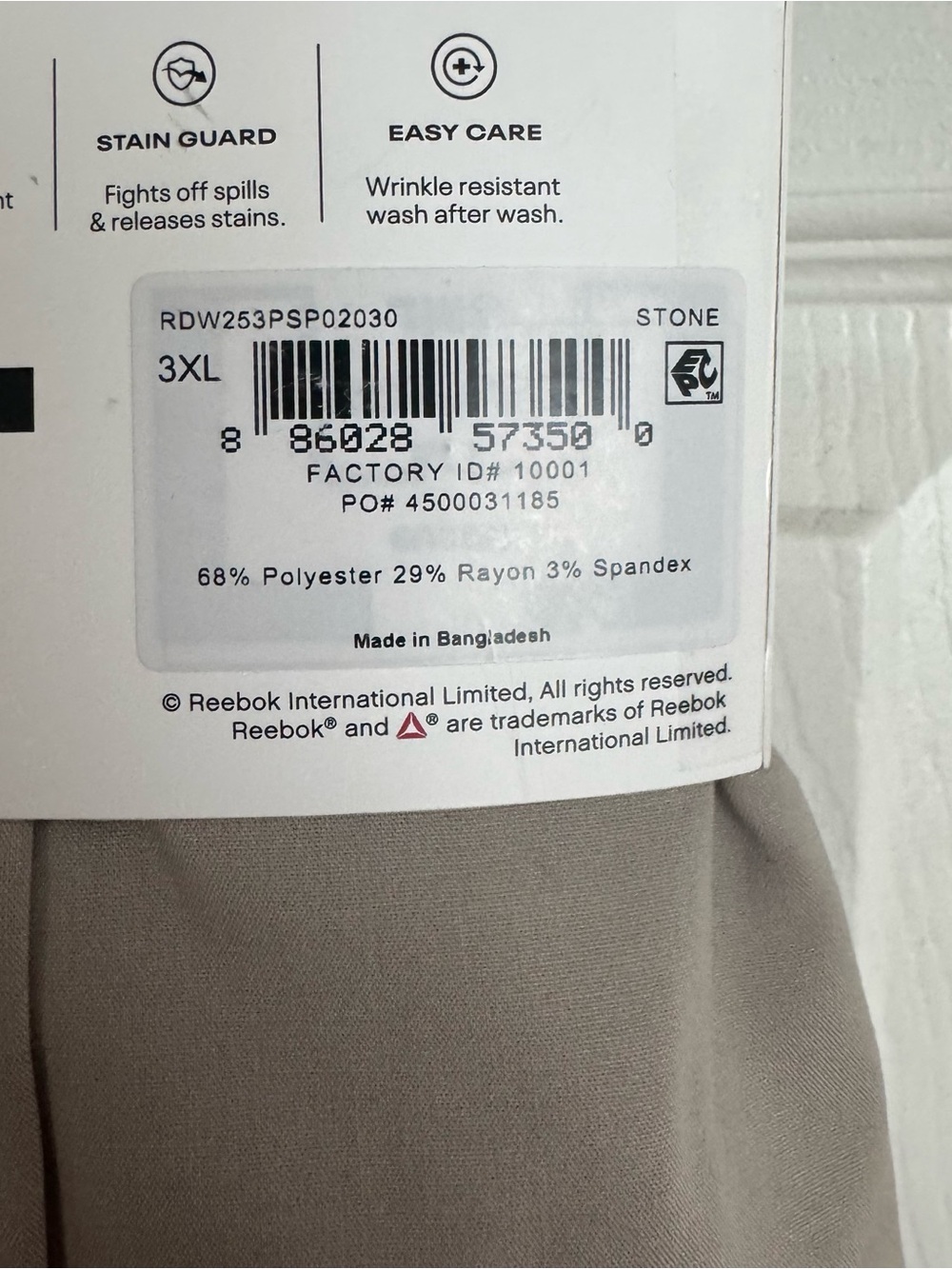 Reebok Tech Comfort Women's 3XL Scrub Jogger Pants Abbey Stone Stretch Pockets - Picture 11 of 14